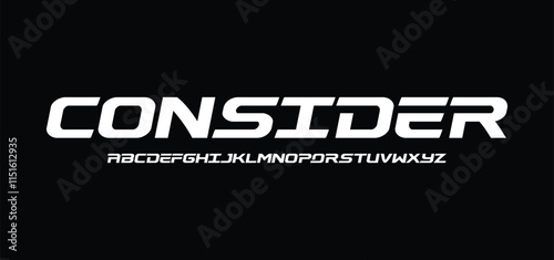 Modern Bold Font. Regular Italic Number Typography urban style alphabet fonts for fashion, sport, technology, digital, movie, logo design, vector illustration
