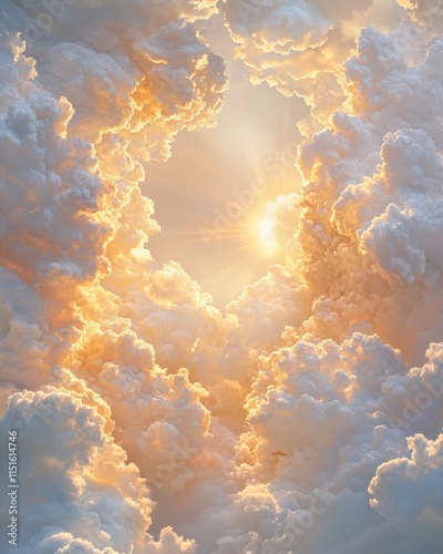 Illuminated clouds at sunset nature high-resolution textures atmospheric viewpoint serene concept photo