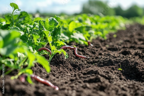 Cultivating healthy soil for organic farming enriching the earth nature scene agricultural landscape close-up view sustainable practices photo