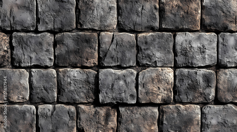 Fototapeta premium detailed shot grey cinder block wall