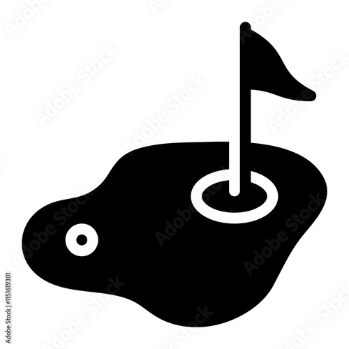 birdie glyph icon