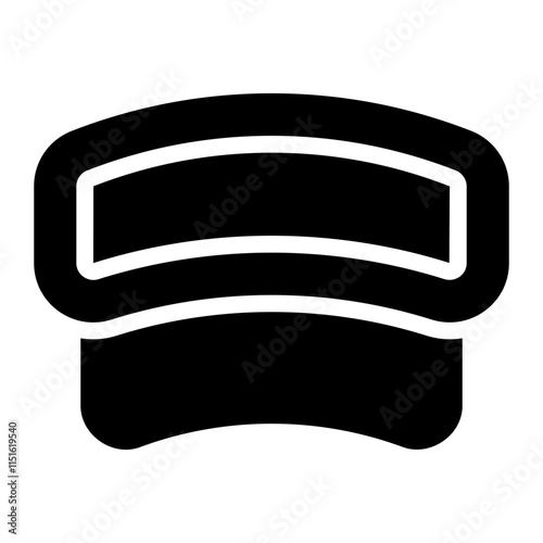 sun visor glyph icon