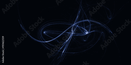 the black background with an abstract pattern resembles a spiral galaxy with twisting lights