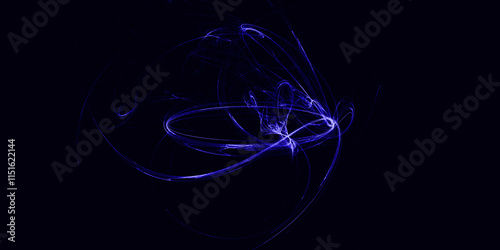 the black background with an abstract pattern resembles a spiral galaxy with twisting lights