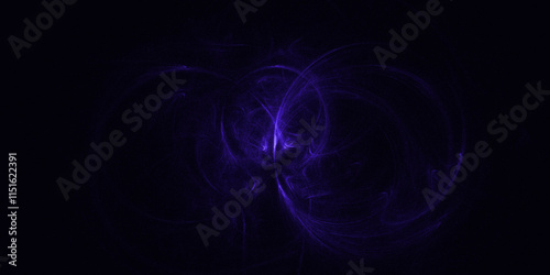 the black background with an abstract pattern resembles a spiral galaxy with twisting lights
