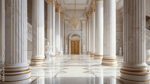 Palace interior background columns hall