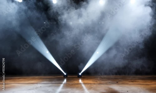 Dramatic Stage Lighting with Smoke Effects