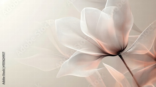 Wallpaper Mural Ethereal light abstract floral shapes on neutral background contemporary digital art Torontodigital.ca