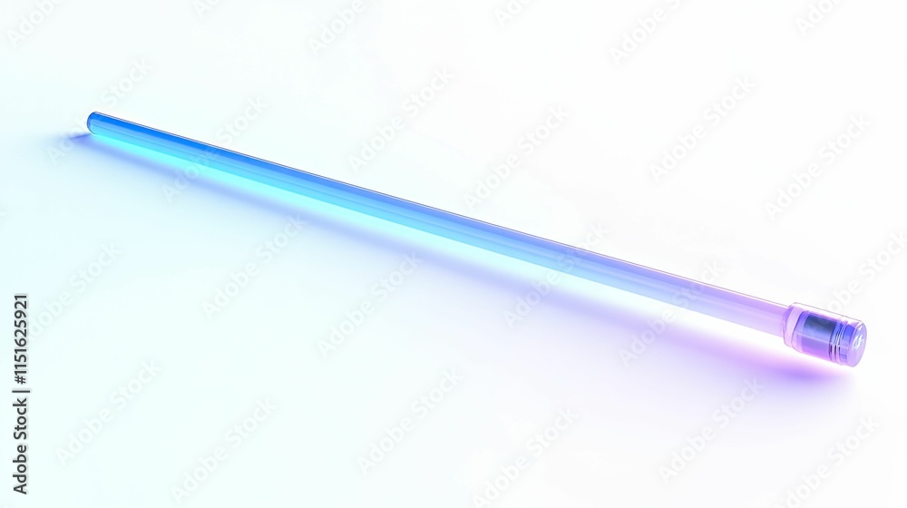Long translucent tube, pastel blue gradient. Long translucent tube, pastel blue gradient.