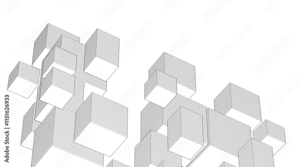 abstract modular architecture 3d rendering abstract modular architecture 3d rendering
