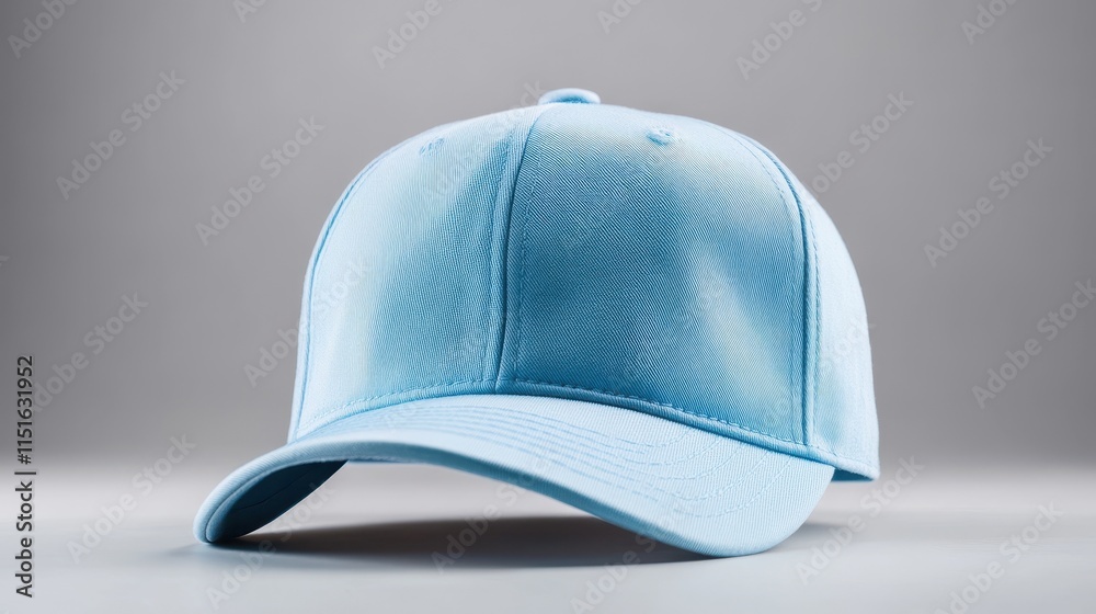 Mockup of a blue snapback cap showcasing a modern design ideal for casual wear or fashion events Mockup of a blue snapback cap showcasing a modern design ideal for casual wear or fashion events