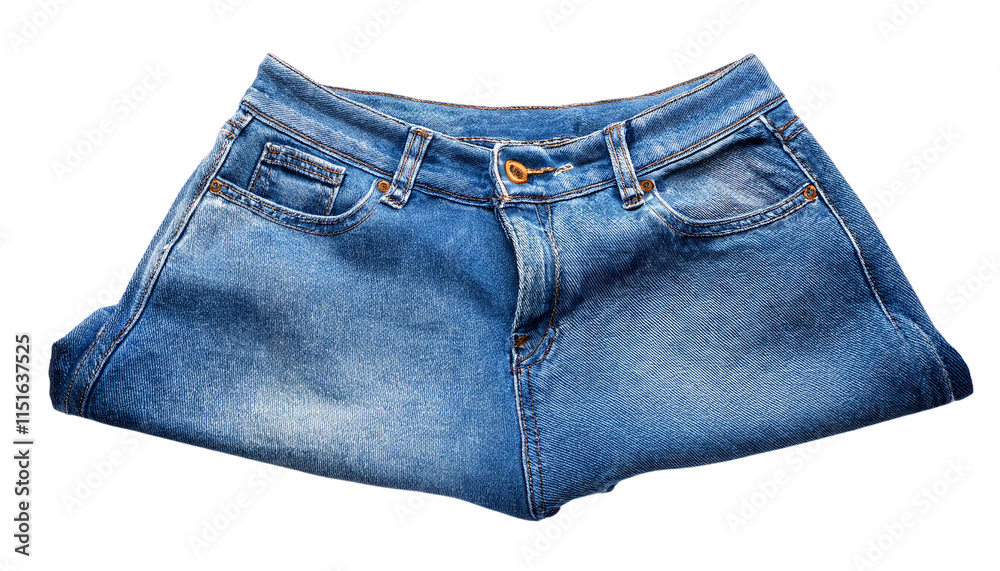 Blue jeans isolated on white background Blue jeans isolated on white background