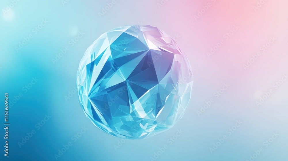 Abstract Crystal Sphere: A Digital Art Piece Abstract Crystal Sphere: A Digital Art Piece