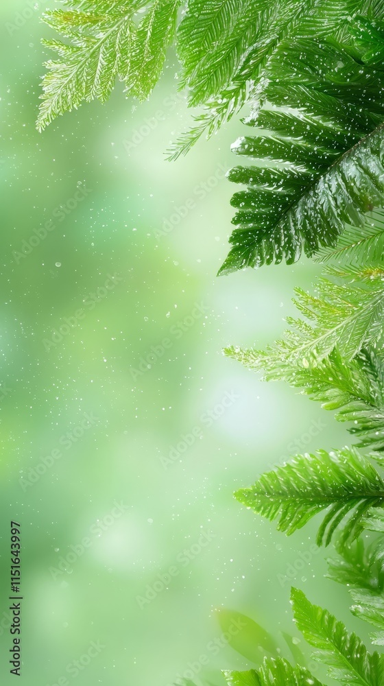 a close up of a green plant with water droplets on it a close up of a green plant with water droplets on it