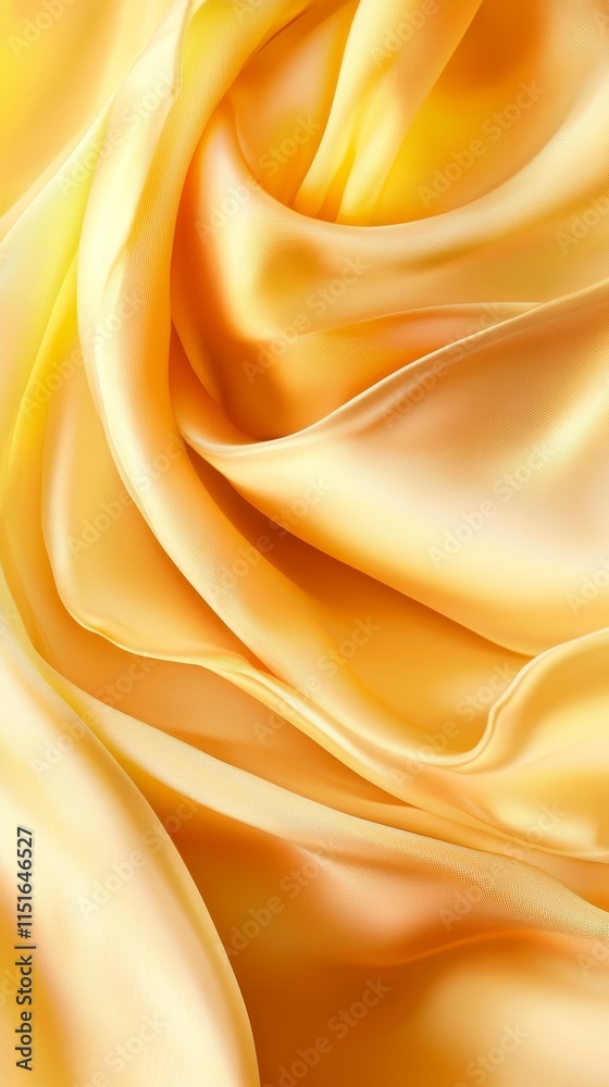 Obraz premium A close up shot of a yellow silk fabric