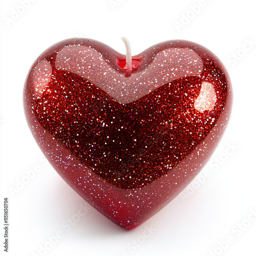 valentine, heart, valentines, heart candle on white background photo