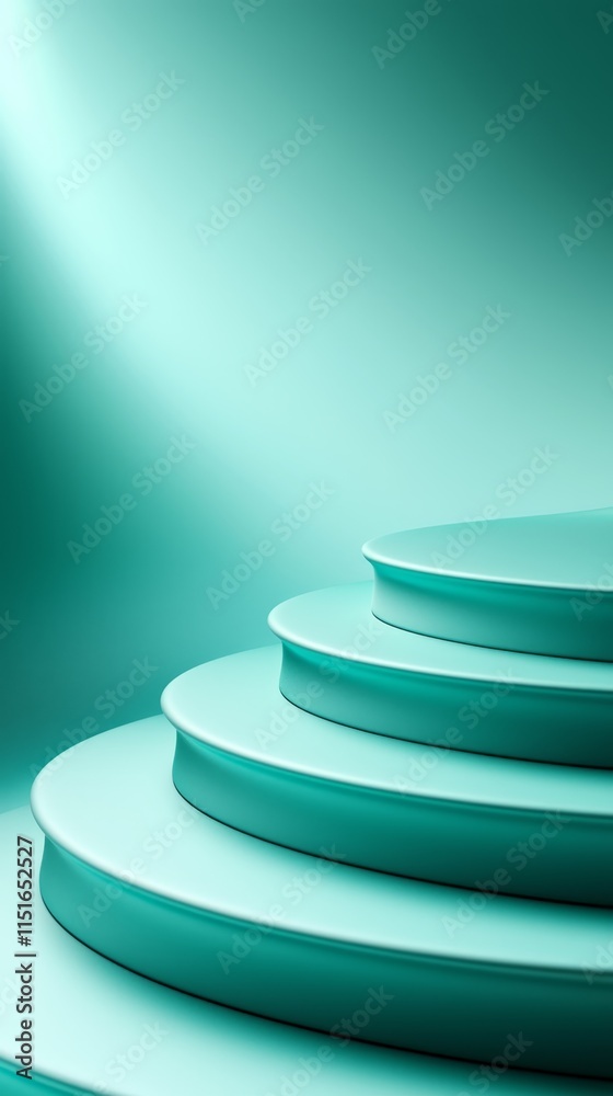 A stack of turquoise plates sitting on top of each other A stack of turquoise plates sitting on top of each other
