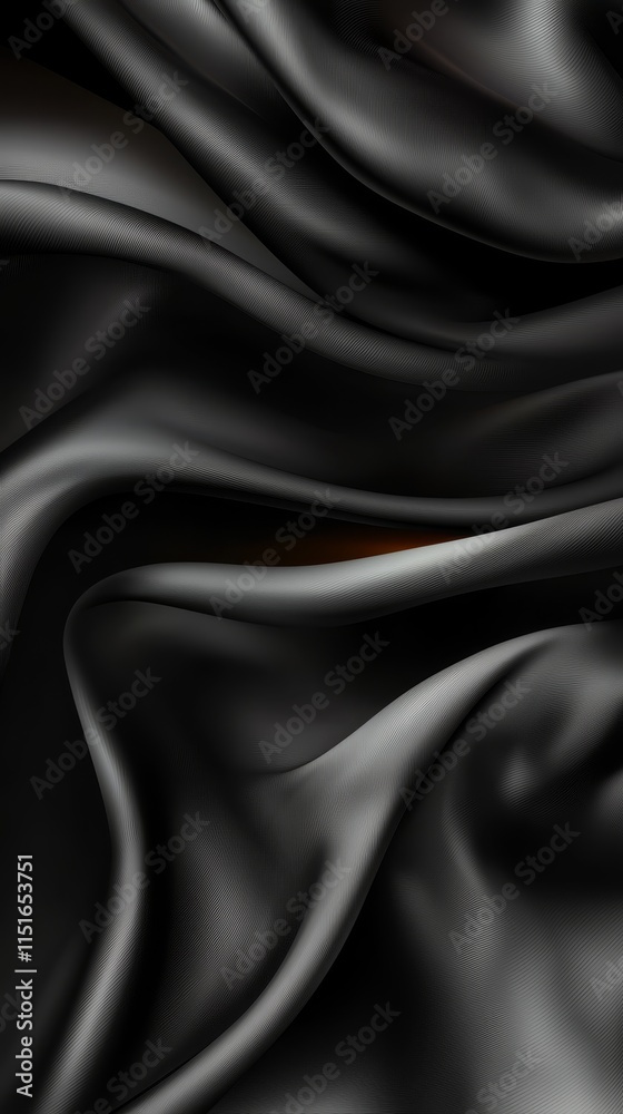 Fototapeta premium A black and white photo of a black fabric