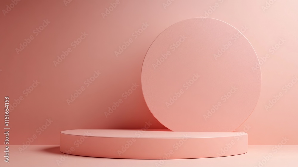 Abstract Pink Minimalist Cylindrical Display Platform Abstract Pink Minimalist Cylindrical Display Platform