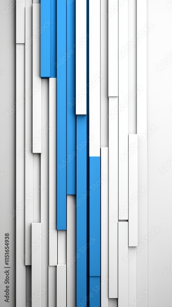 A blue and white abstract background with vertical lines