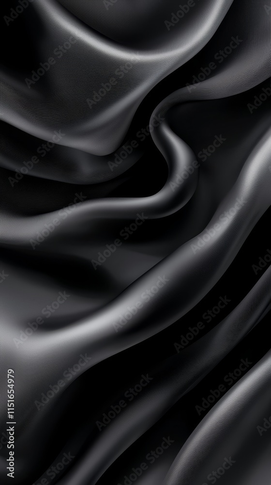 Obraz premium A black and silver background with a wavy pattern