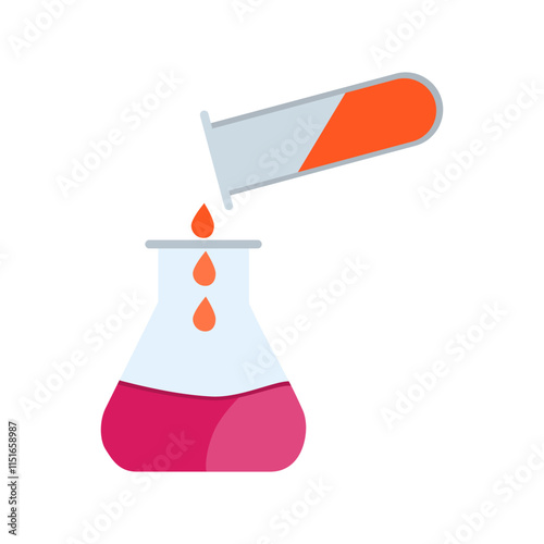 Pouring Chemical Vector Icon photo