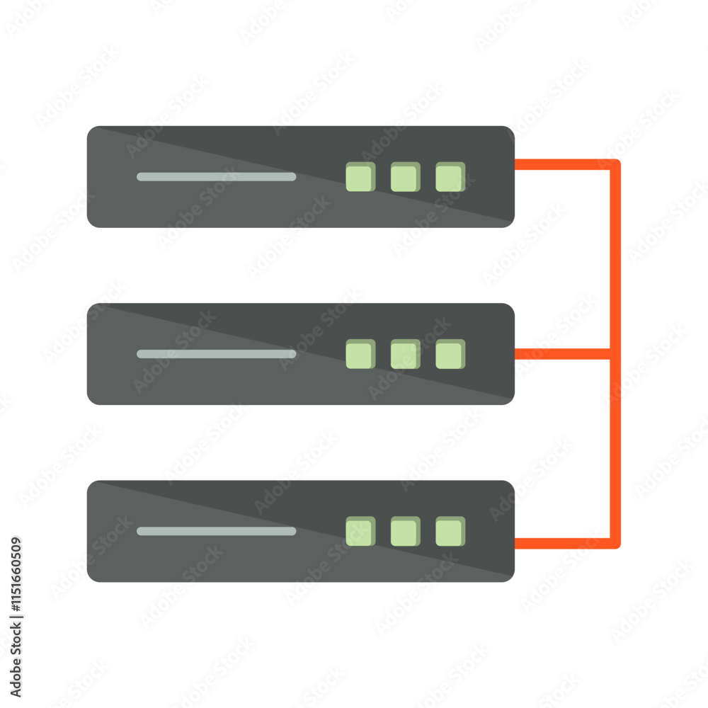 Data Center Vector Icon Data Center Vector Icon