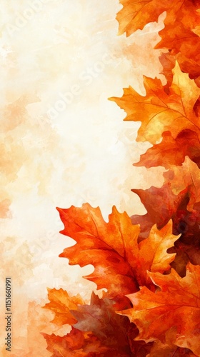 A bunch of orange and yellow leaves on a white background