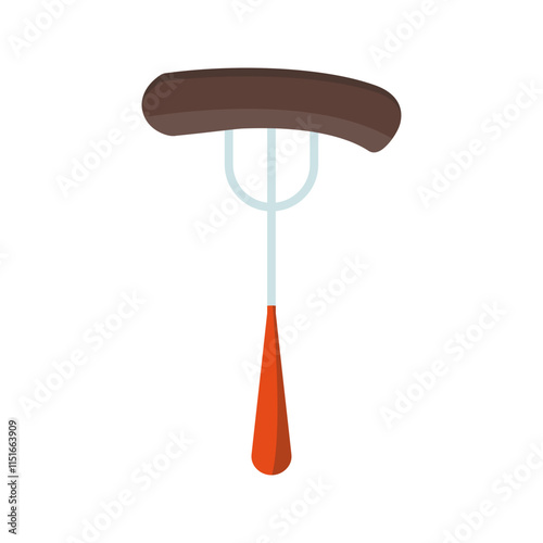 Burning Sausage Vector Icon