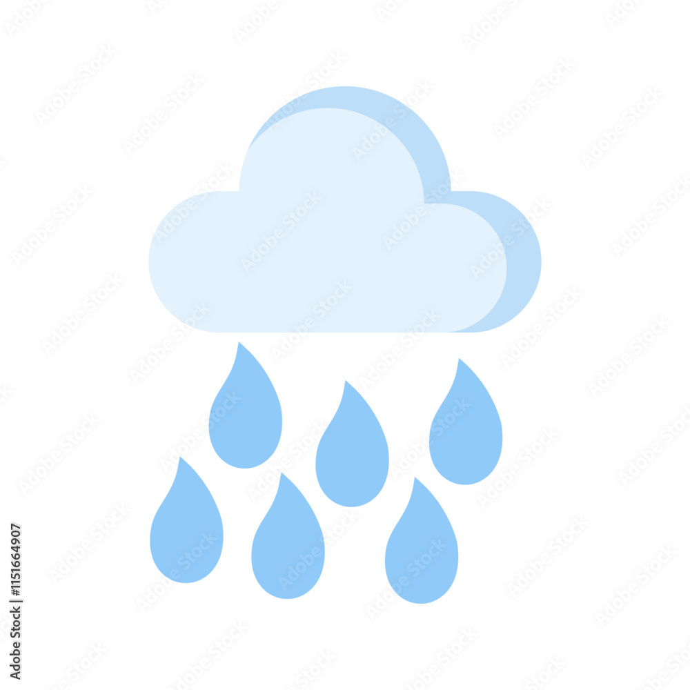 Raining Vector Icon Raining Vector Icon