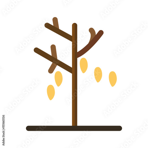 Leaves in Wind Vector Icon