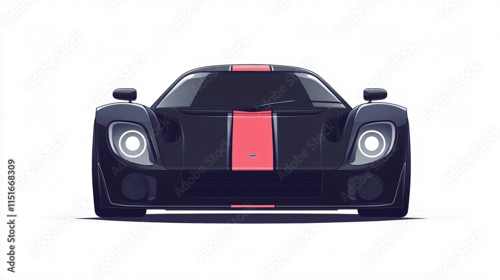 Professional Car Front View Icon Vector Isolated 2D Flat Design Professional Car Front View Icon Vector Isolated 2D Flat Design