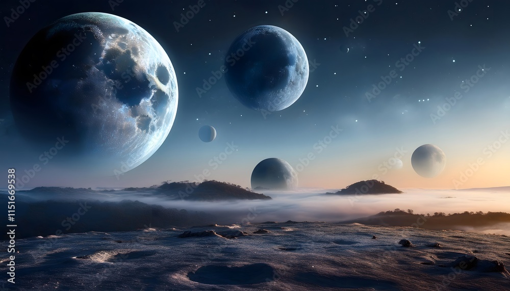 Lunas múltiples o planetas grandes en el horizonte Lunas múltiples o planetas grandes en el horizonte