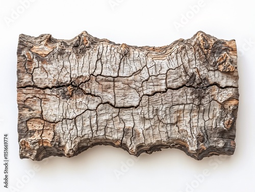 Unique textured wood piece with natural cracks and patterns perfect for decoration or crafts