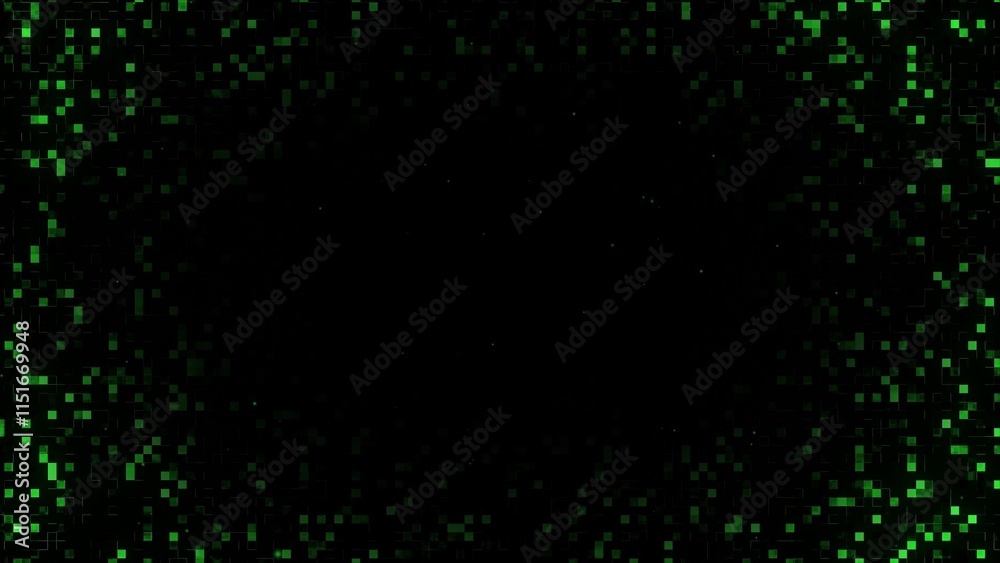 Digital Glitch Block Particles Animated Background Stock Template ...