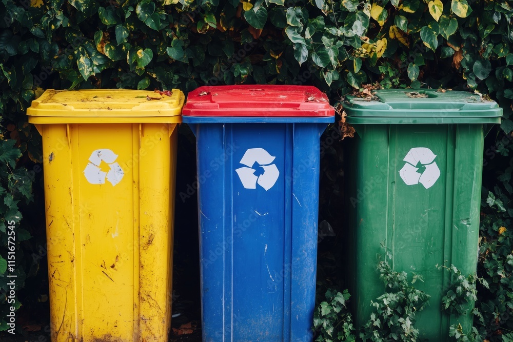 Selective waste collection point, recycling Selective waste collection point, recycling