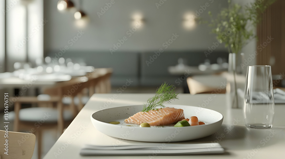 A Delicate Salmon Dish: Restaurant Food Photography A Delicate Salmon Dish: Restaurant Food Photography