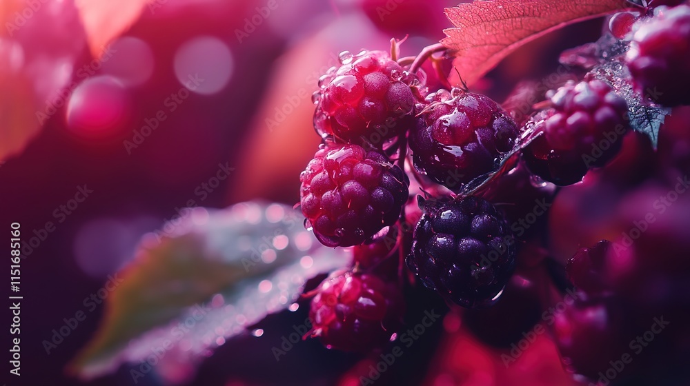 Macro shot of a fresh berry with selective focus, highlighting its vibrant color and texture. Perfect for food, nature, and health-related concepts.