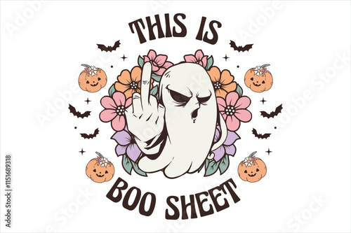 Retro Halloween Ghost Sublimation