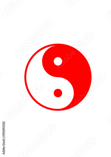 red yin and yang	
