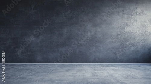 Dark Gray Concrete Room Interior Design  Minimalist Empty Space with Textured Wall and Floor