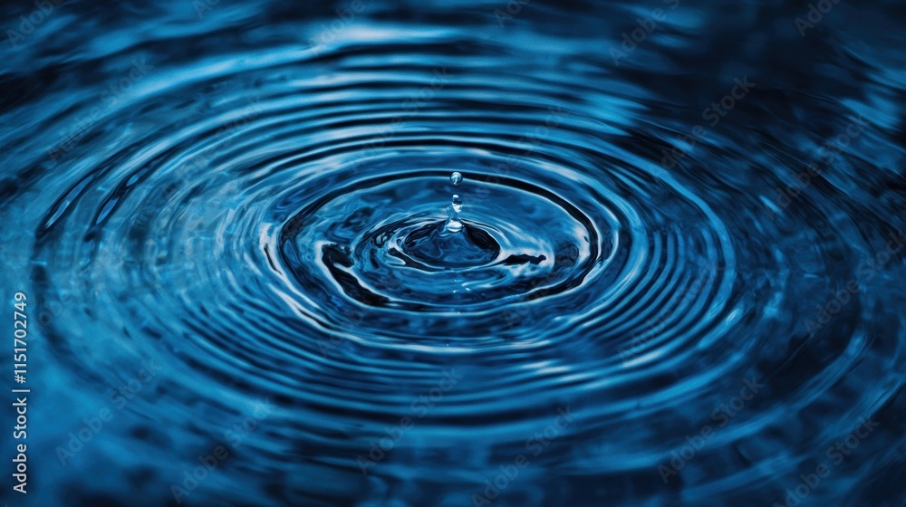 Close-up of water ripples from a single drop Close-up of water ripples from a single drop