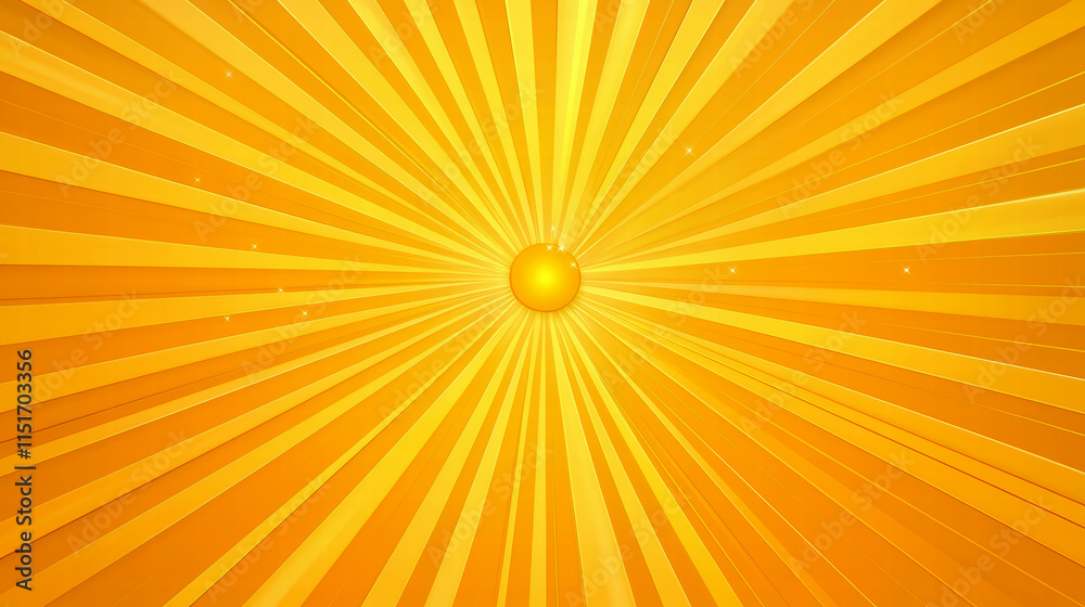 Obraz premium Radiant sunburst design in vibrant yellow hues