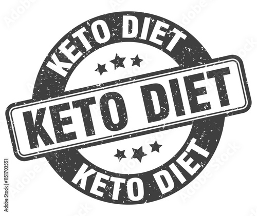 KETO DIET stamp on white background