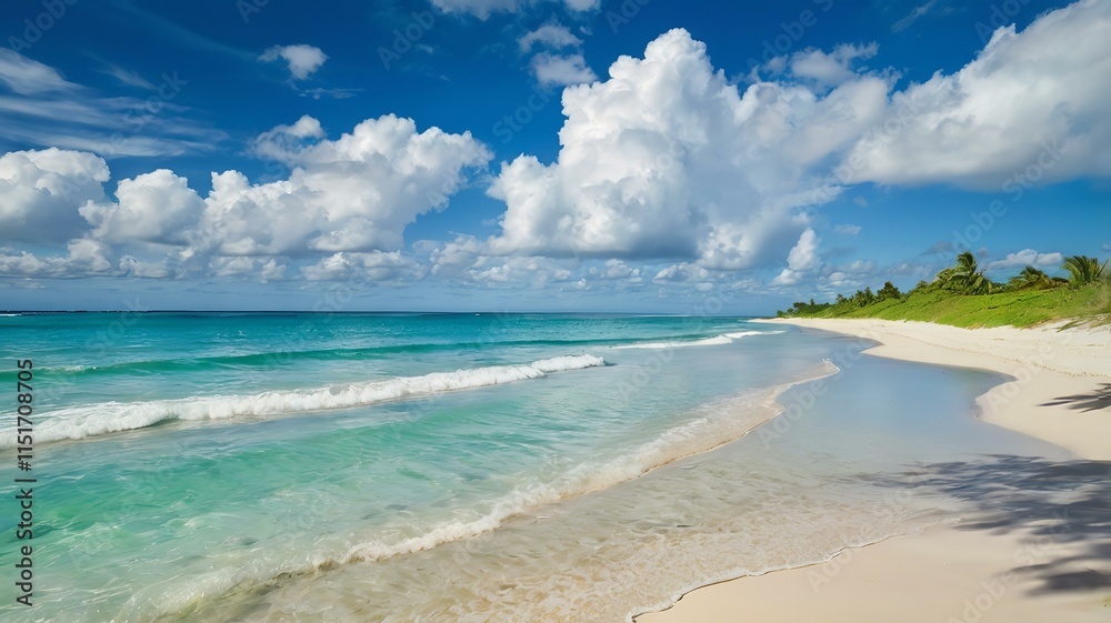Tropical Beach Scene | White Sand and Blue Waters | Perfect Beach Day Tropical Beach Scene | White Sand and Blue Waters | Perfect Beach Day
