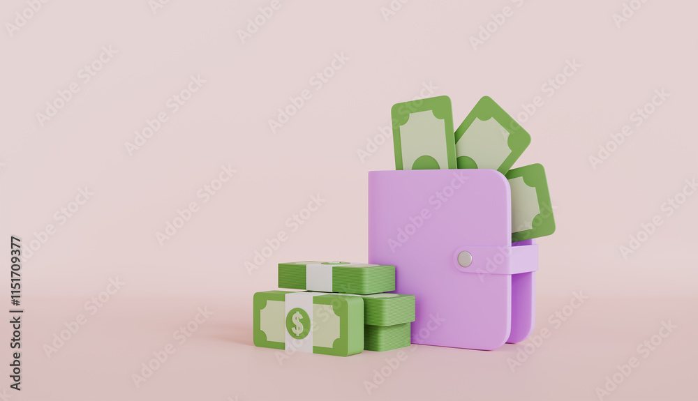Wallet and banknotes, money saving and online payment, investment, cash, commercial profit, Business finance, coins transfer Wallet and banknotes, money saving and online payment, investment, cash, commercial profit, Business finance, coins transfer