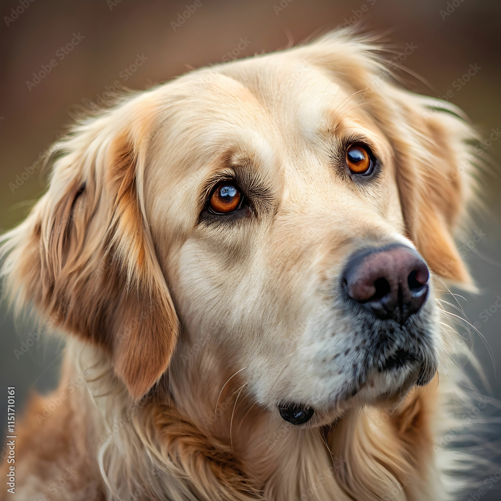 A portrait of an animal captures its unique features and personality A portrait of an animal captures its unique features and personality