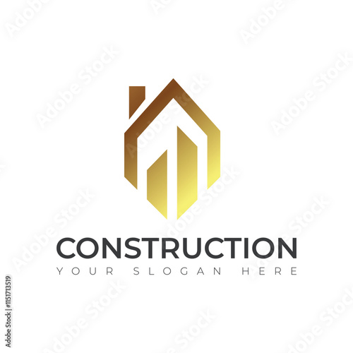 Real Estate vector house building construction Repair logo