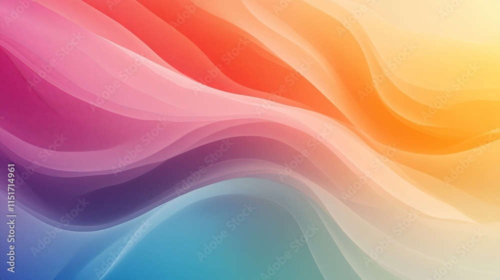 Colorful abstract waves create a vibrant and dynamic background suitable for various artistic and design projects