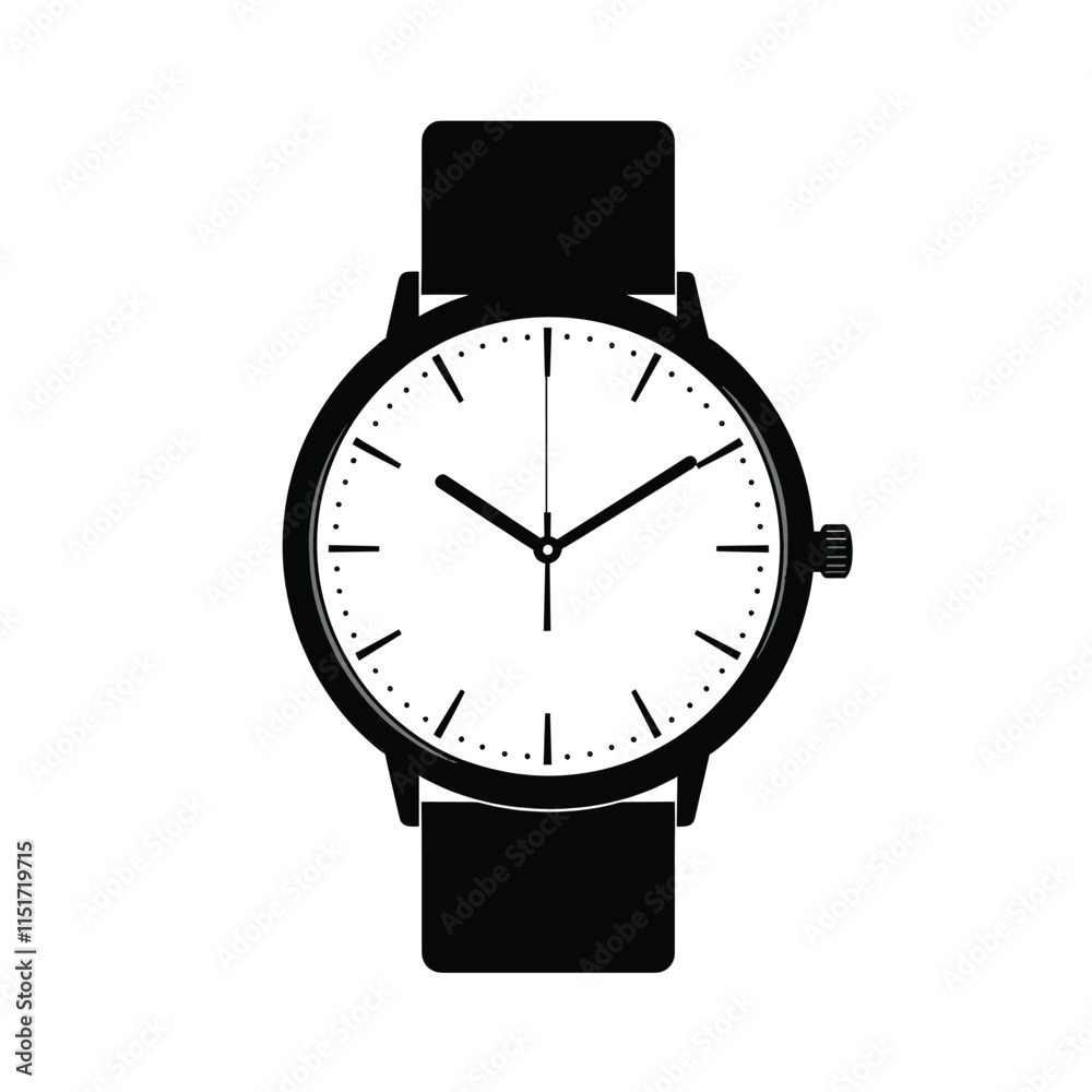 Clock icon in flat style, Business watch. Vector design element
Clock icon in flat style, Business watch. Vector design element